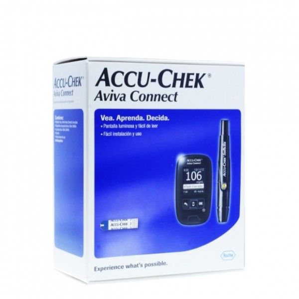 GLUCOMETRO MEDIDOR ACCU-CHEK AVIVA CONNECT MEDIDOR + PINCHADOR